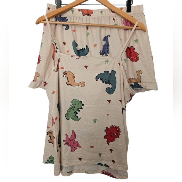 Dinosaur Print Pajama Set Size 2xl - Picture 2 of 5